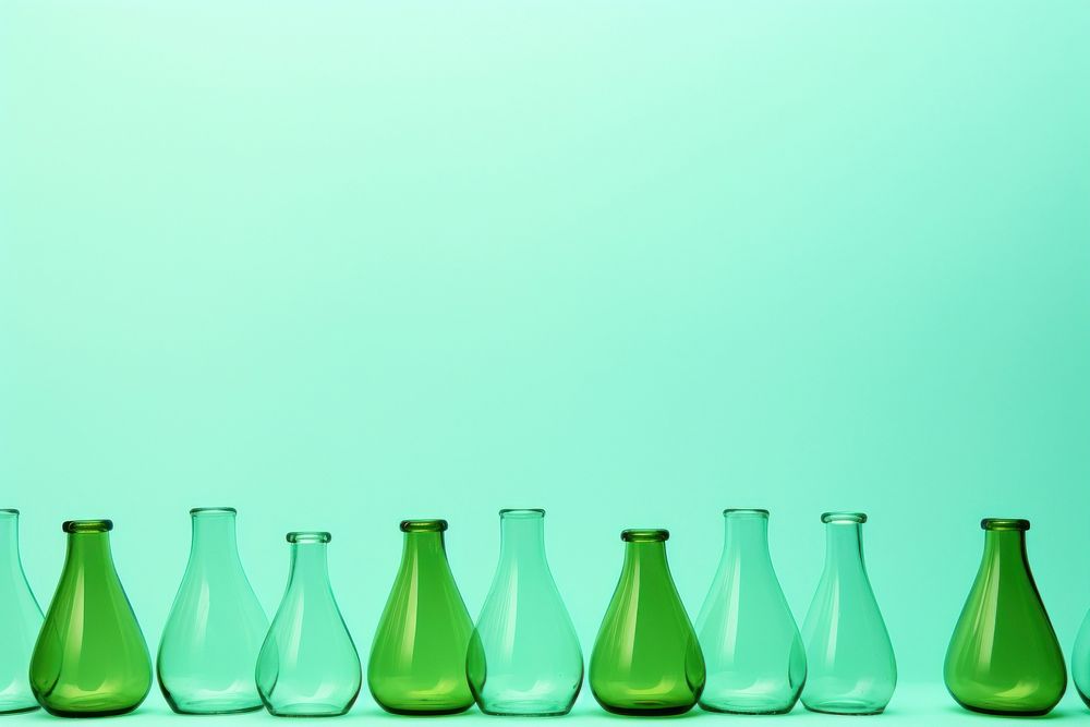 Green glass vase arrangement. AI generated Image by rawpixel.