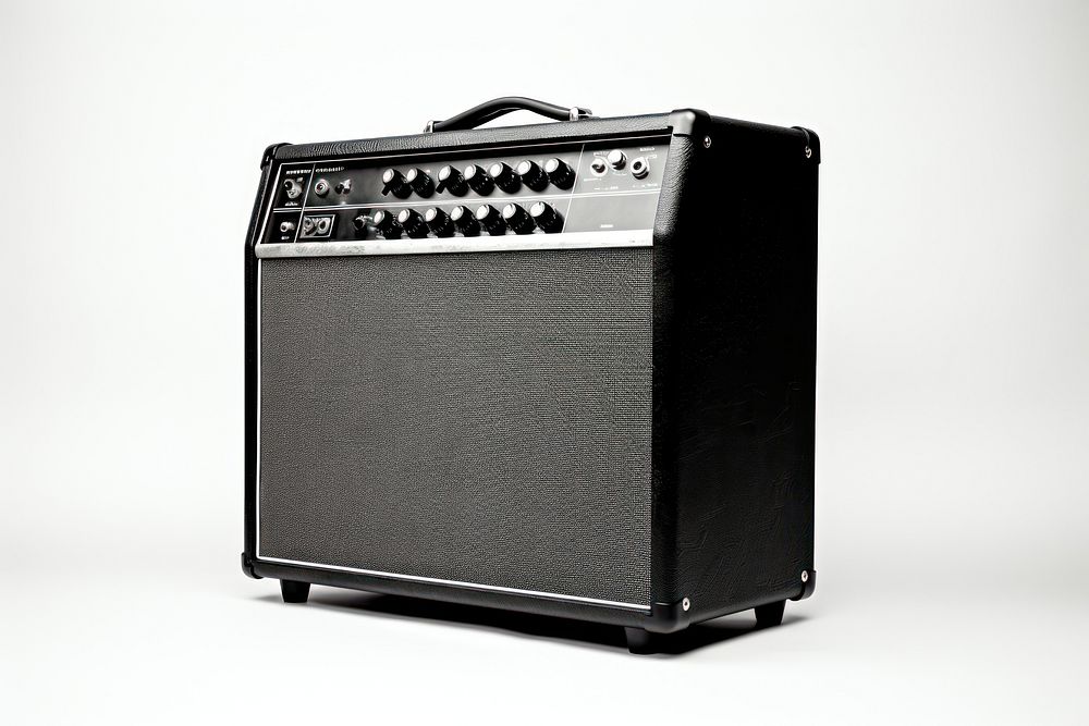 Guitar amplifier guitar black guitar amplifier. AI generated Image by rawpixel.