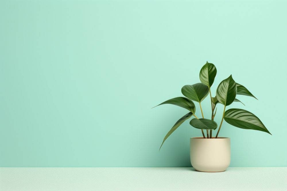 Houseplant flower green leaf. AI generated Image by rawpixel.