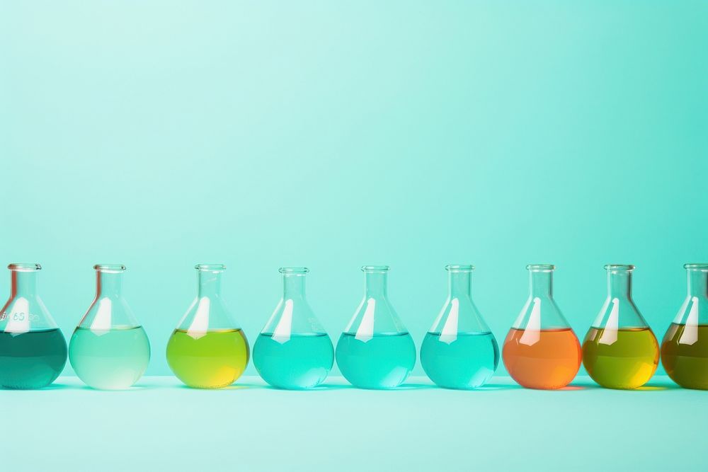 Science glass arrangement refreshment. AI generated Image by rawpixel.