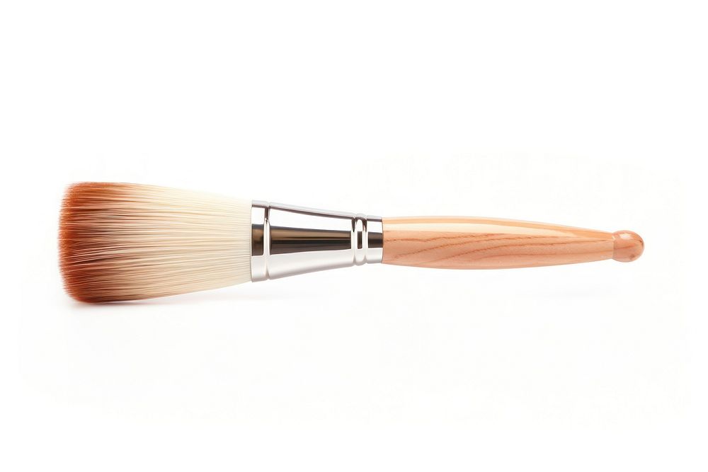 New paint brush tool white background cosmetics. AI generated Image by rawpixel.