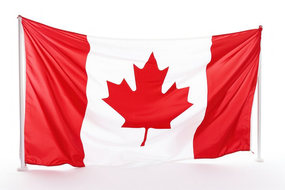 Canada flag white background patriotism shape. AI generated Image by rawpixel.