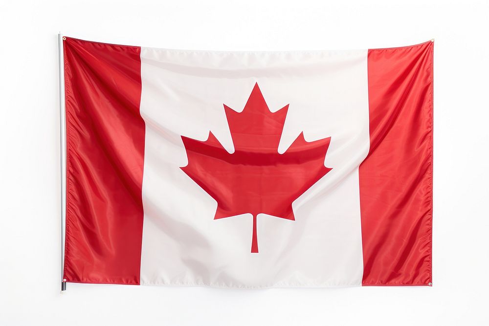 Canada flag plant white background patriotism. AI generated Image by rawpixel.