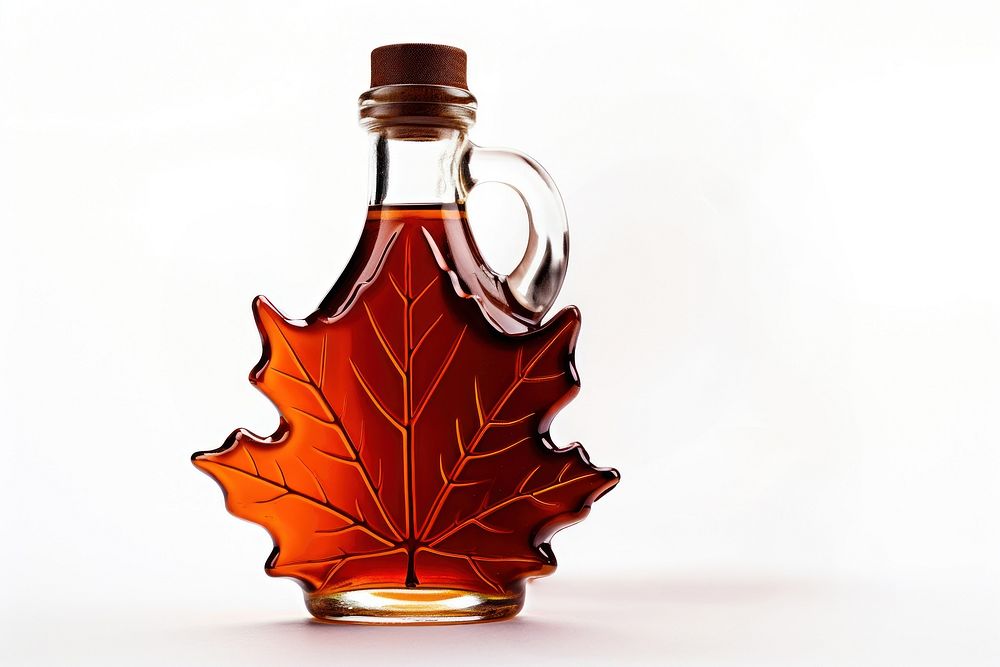 Canadian maple syrup plant leaf white background. AI generated Image by rawpixel.