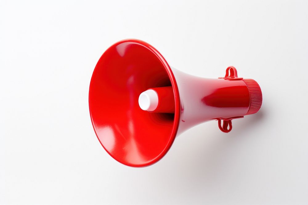 Megaphone white background electronics appliance. AI generated Image by rawpixel.