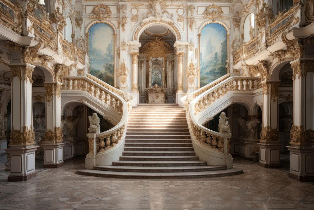 Palace interior architecture staircase building