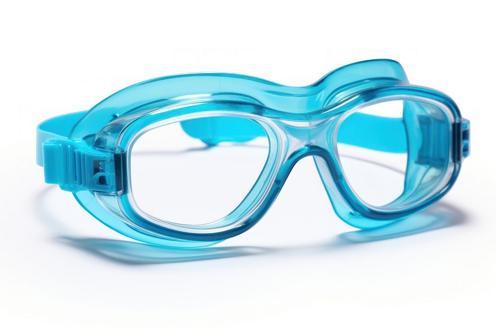 Swimming goggles blue white background transparent. AI generated Image by rawpixel.
