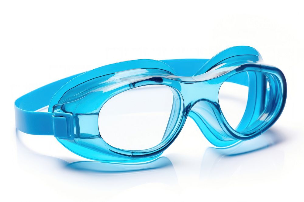 Blue swimming goggles glasses white background transparent. AI generated Image by rawpixel.