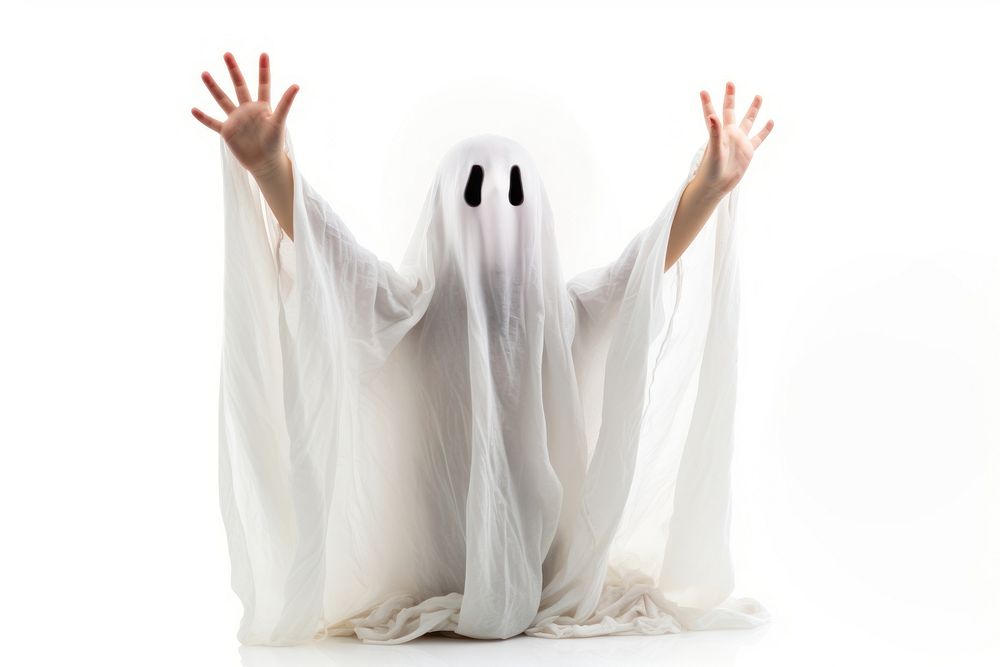 White ghost costume adult dress hand. AI generated Image by rawpixel.