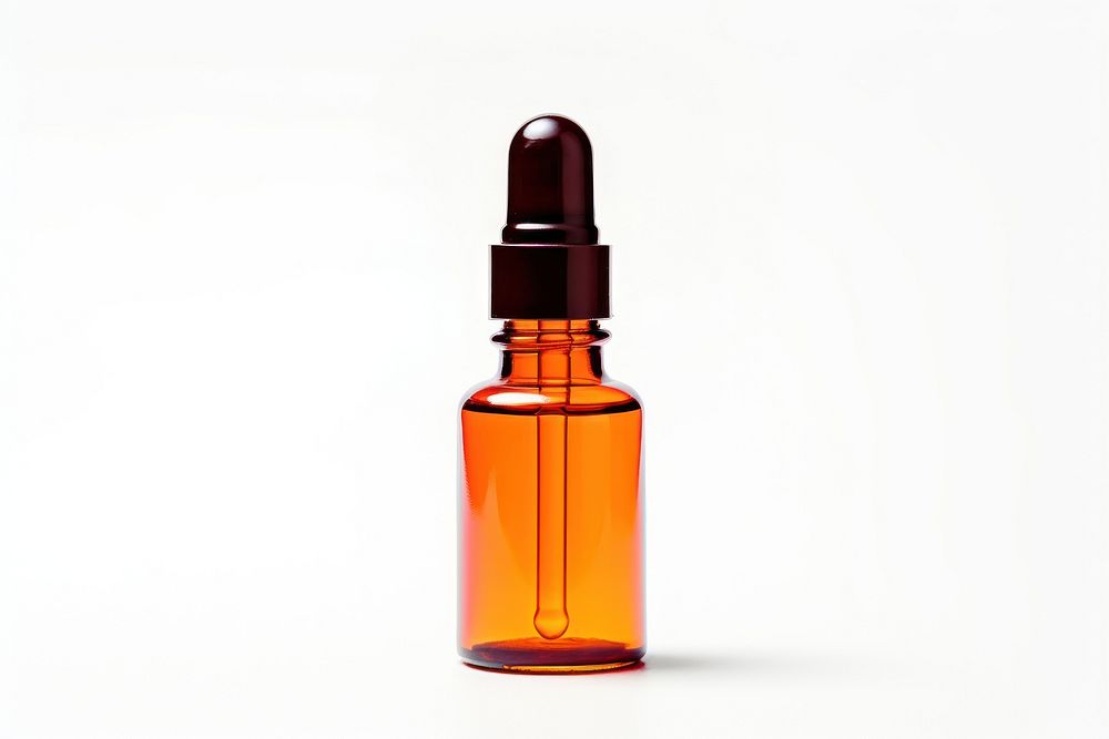 Liquid medicine bottle cosmetics white background. AI generated Image by rawpixel.