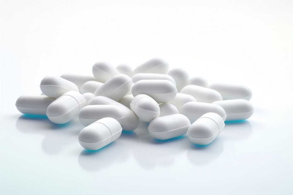 Paracetamol medicine capsule white pill. AI generated Image by rawpixel.