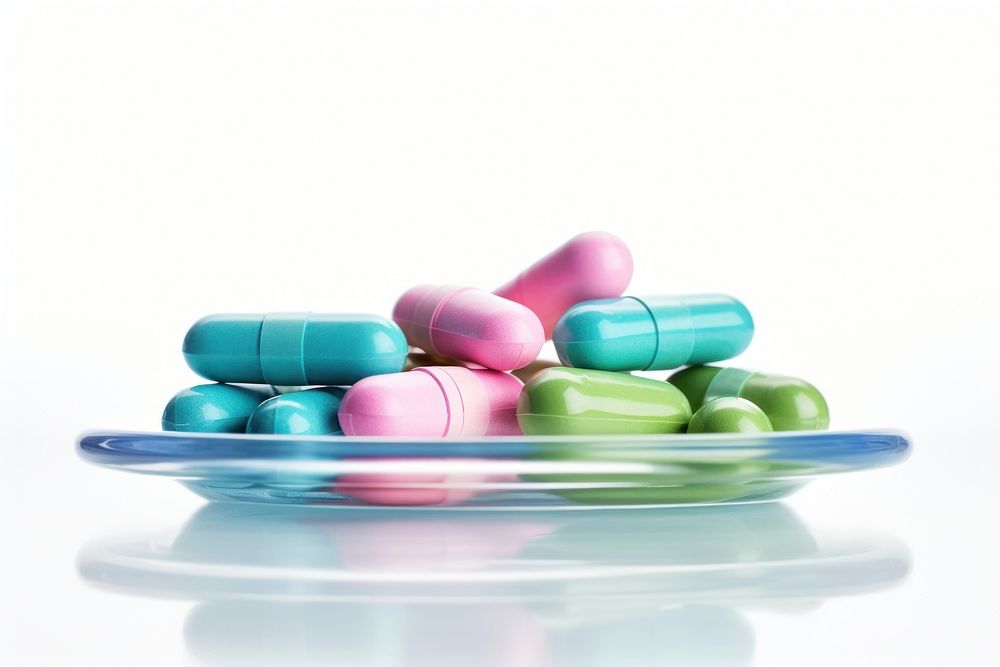 Tablet medicines green pill pink. AI generated Image by rawpixel.