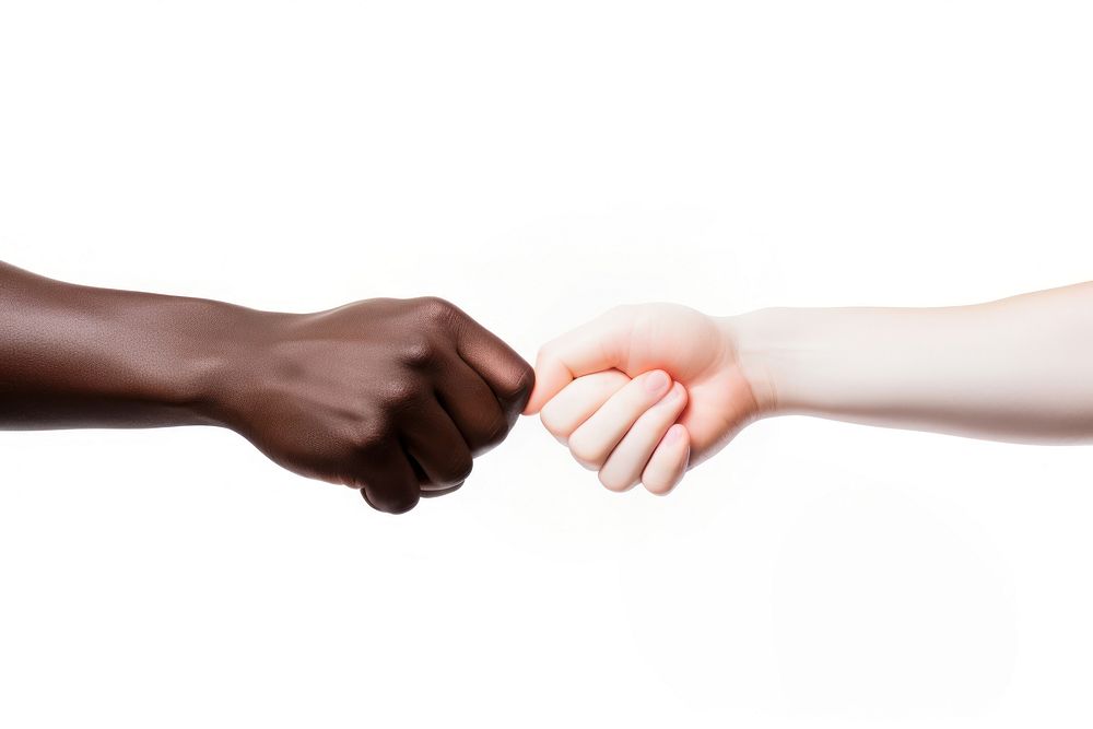 Two hands touching white background handshake agreement. AI generated Image by rawpixel.