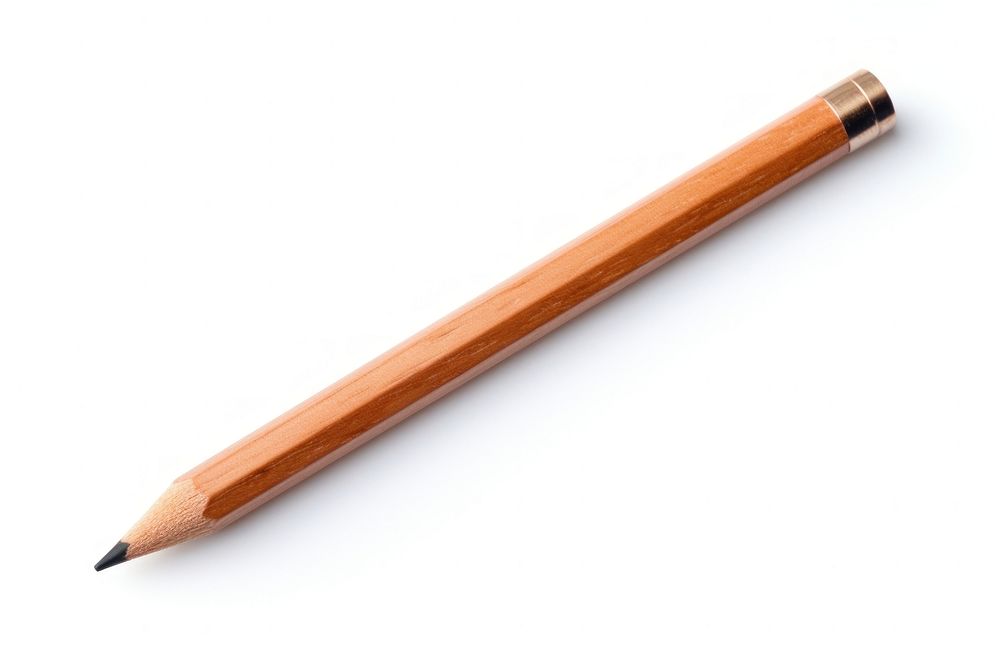 Wooden pencil eraser white background education. AI generated Image by rawpixel.