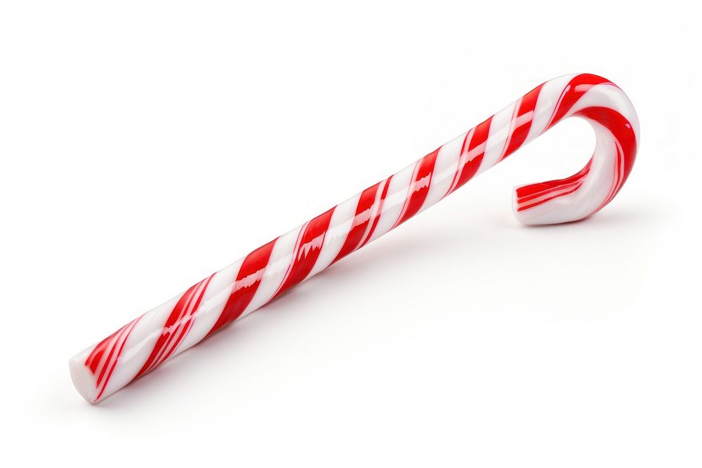 Xmas candy cane confectionery white background lollipop. AI generated Image by rawpixel.