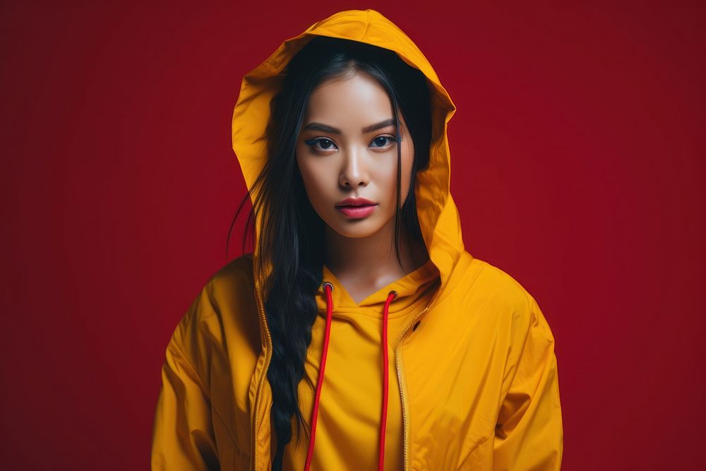 Thai girl portrait fashion sweatshirt. AI generated Image by rawpixel.