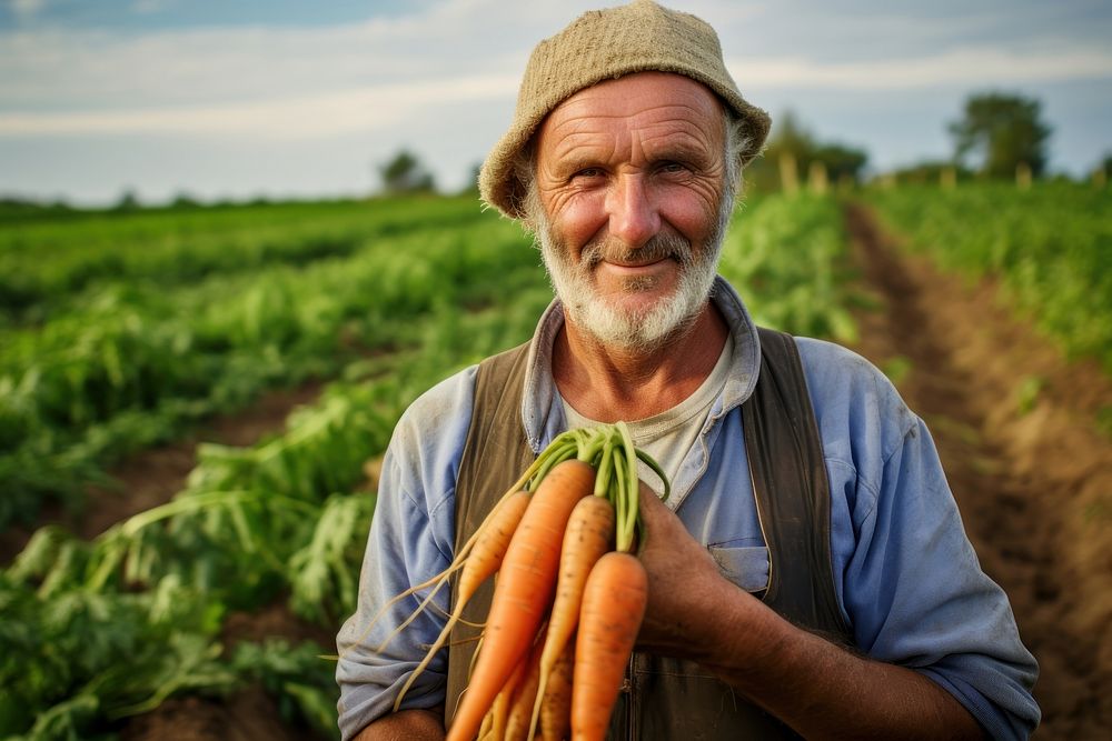 Happy smiling farmer portrait agriculture gardening. AI generated Image by rawpixel.