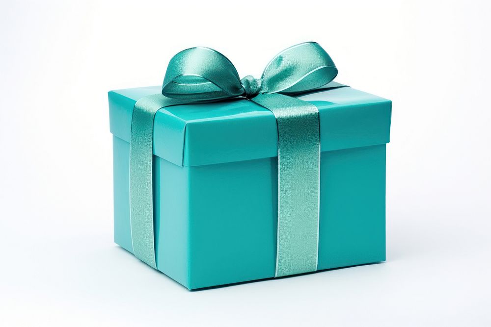 Gift box ribbon green blue. AI generated Image by rawpixel.