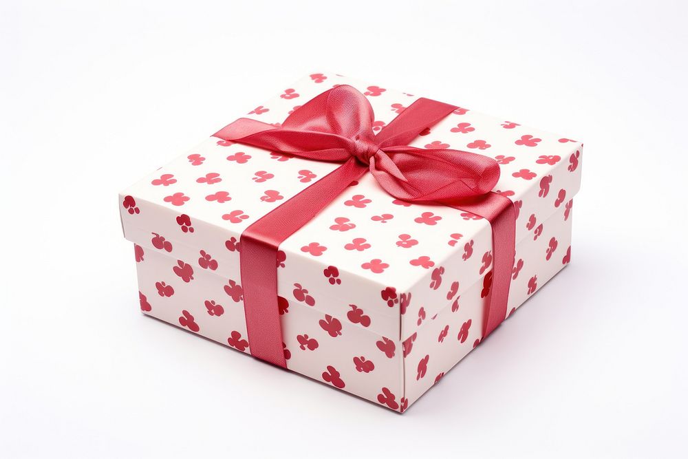 Gift box pattern white background anniversary. AI generated Image by rawpixel.