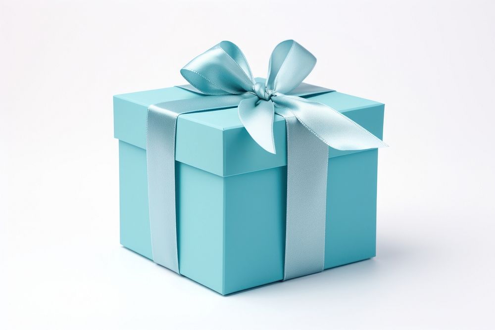 Gift box blue white background anniversary. AI generated Image by rawpixel.