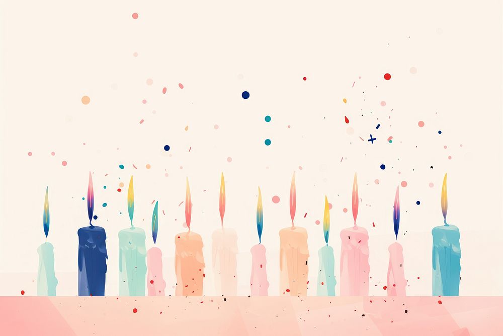 Birthday candles paper celebration anniversary. AI generated Image by rawpixel.