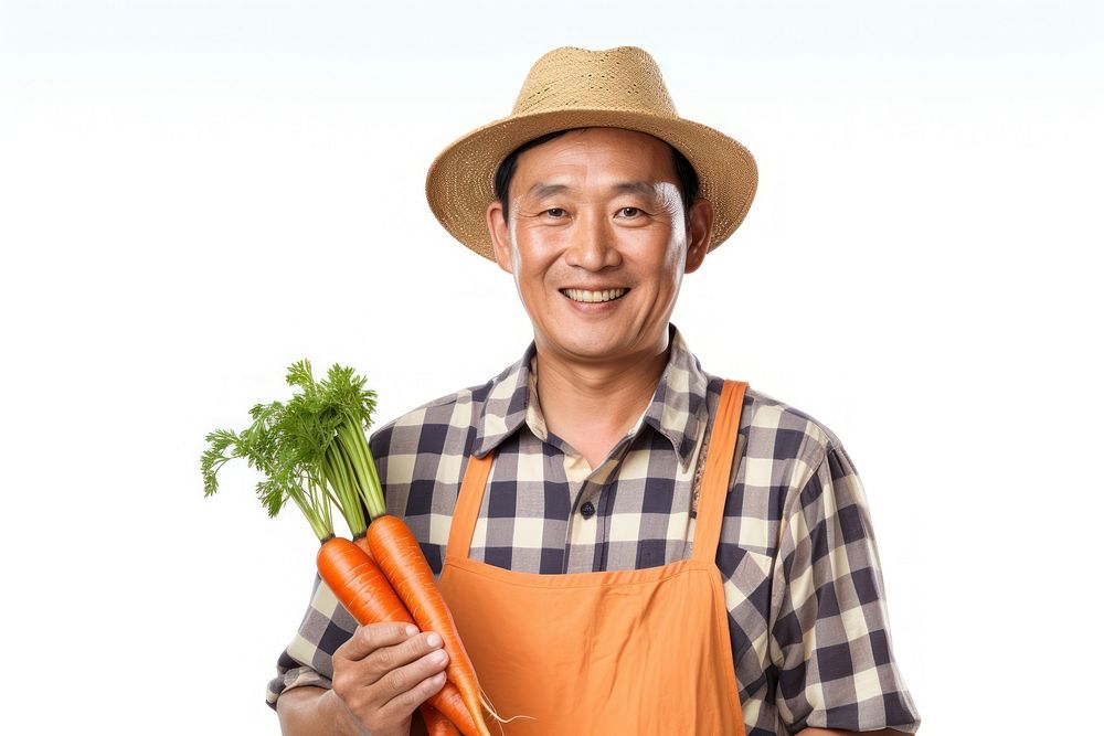 Happy asian farmer gardening portrait holding. AI generated Image by rawpixel.