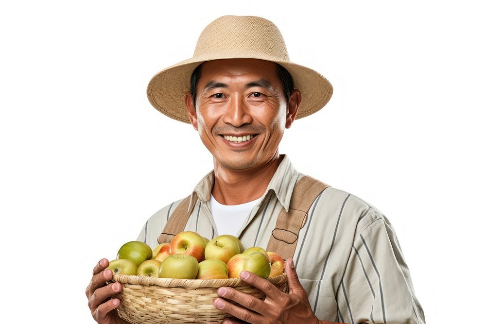 Happy asian farmer portrait holding adult. AI generated Image by rawpixel.