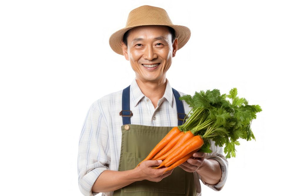 Happy asian farmer gardening portrait holding. AI generated Image by rawpixel.