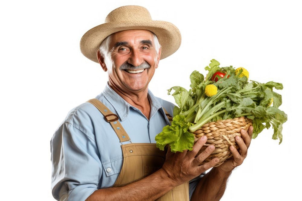 Happy smiling farmer gardening vegetable portrait. AI generated Image by rawpixel.