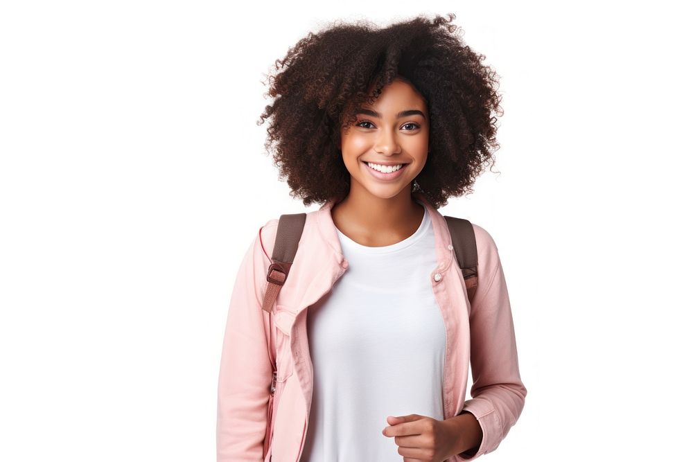 African american teen girl portrait smiling smile. AI generated Image by rawpixel.