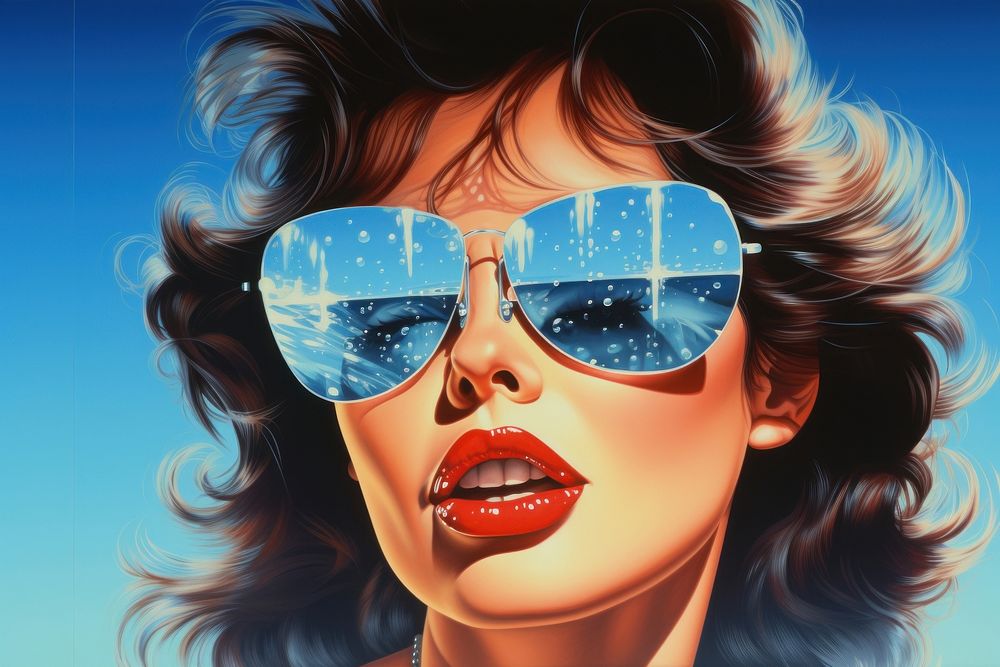 Woman drinking water sunglasses portrait adult. AI generated Image by rawpixel.