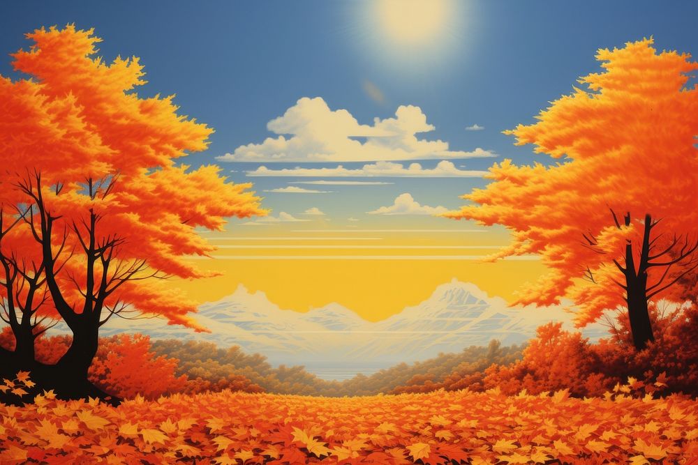 Autumn autumn backgrounds landscape. AI generated Image by rawpixel.