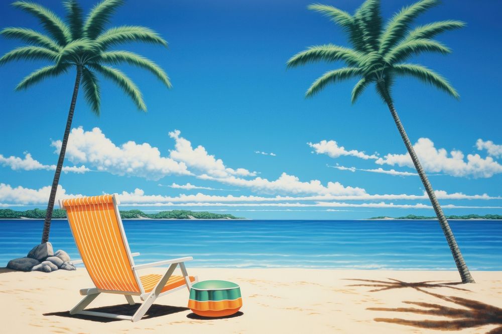 Beach outdoors vacation summer. AI generated Image by rawpixel.