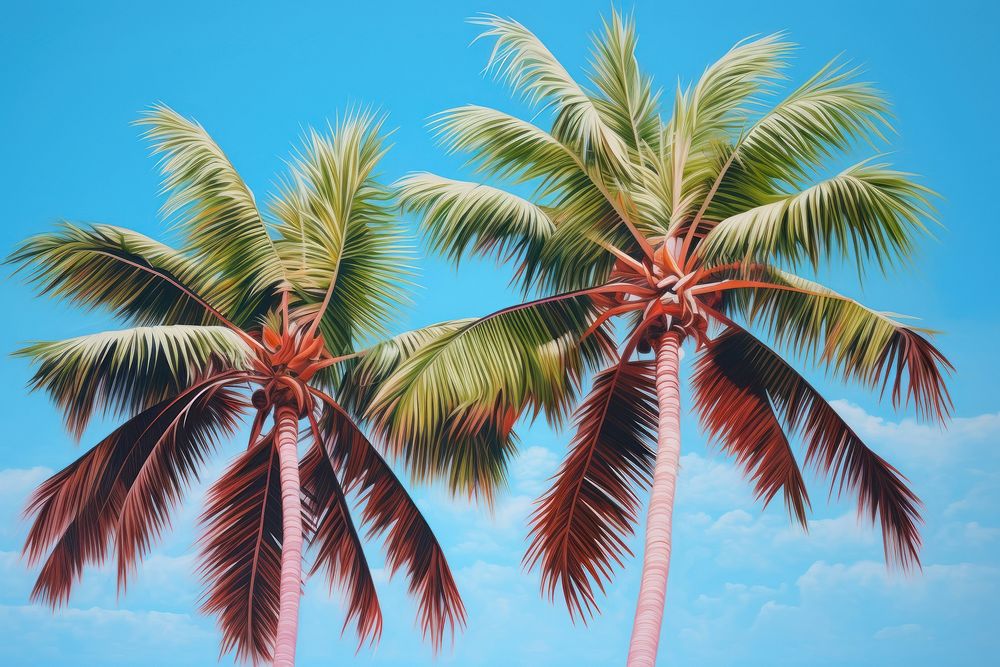 Coconut trees outdoors nature plant. AI generated Image by rawpixel.