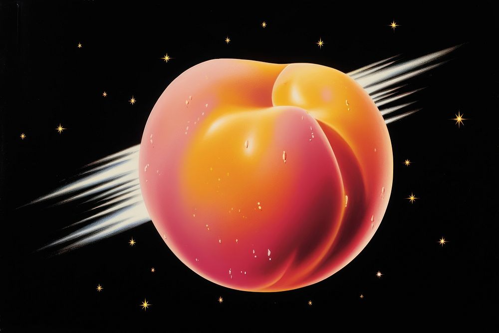 Peach astronomy sky black background. AI generated Image by rawpixel.