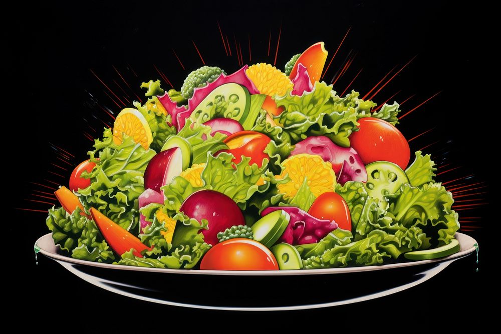 Salad food meal dish. AI generated Image by rawpixel.