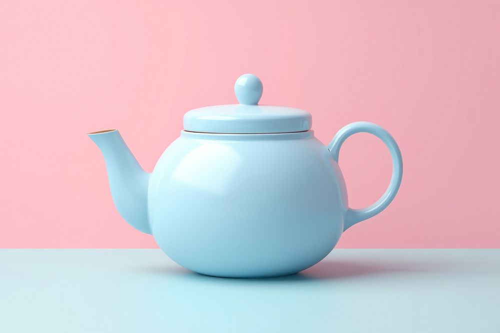 Teapot porcelain refreshment tableware. AI generated Image by rawpixel.