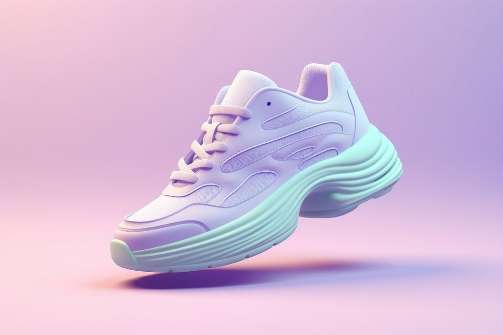One pair of sneakers footwear shoe clothing. AI generated Image by rawpixel.