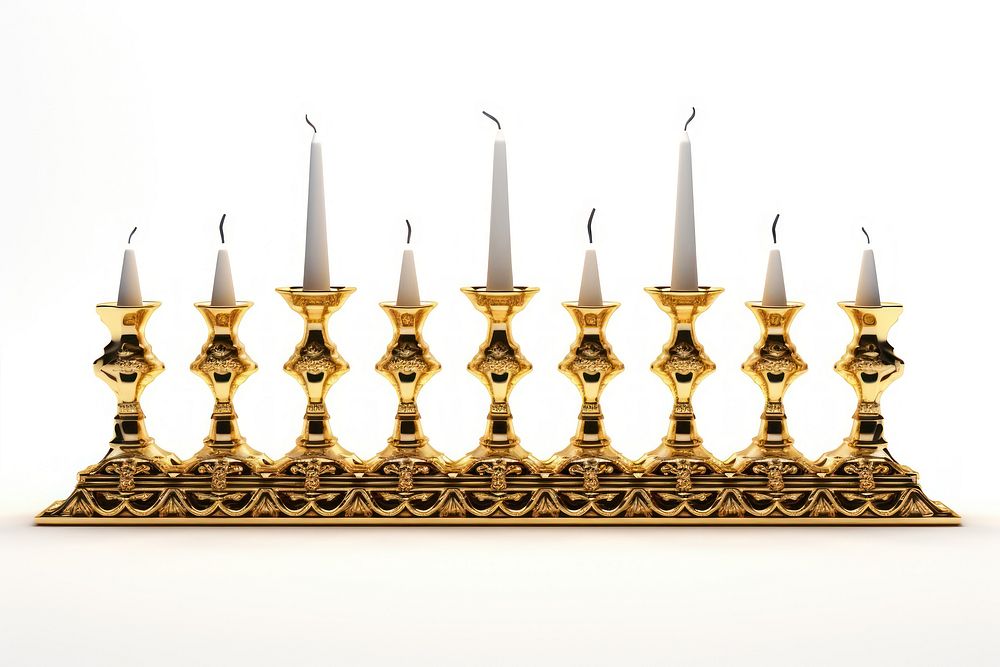 Menorah candle white background spirituality. 