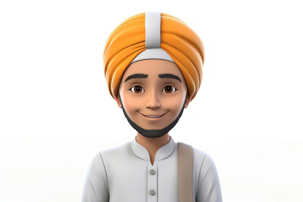 Sikh kid portrait turban adult. AI generated Image by rawpixel.