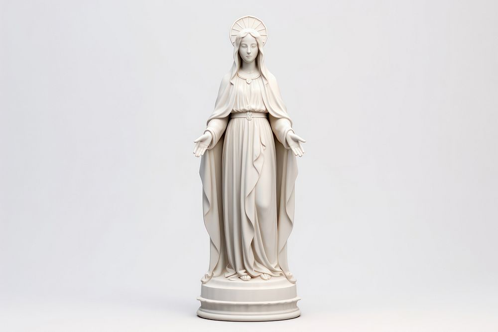 Sculpture figurine statue white. AI generated Image by rawpixel.