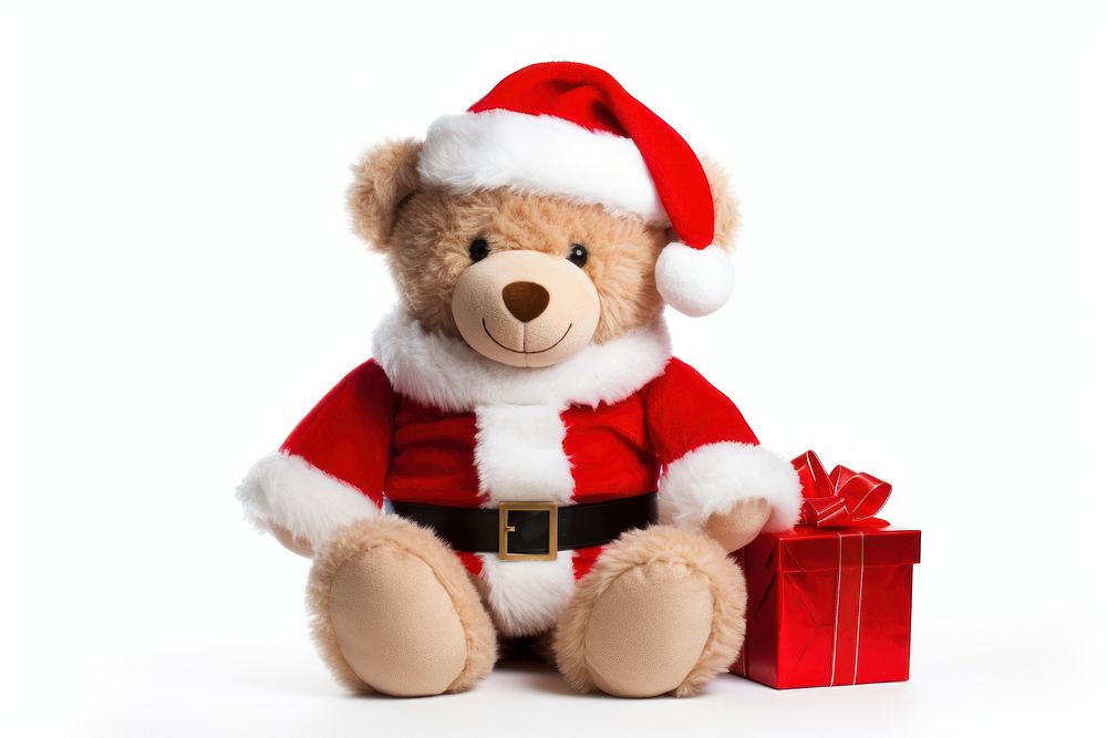 Santa claus plush bear toy. AI generated Image by rawpixel.