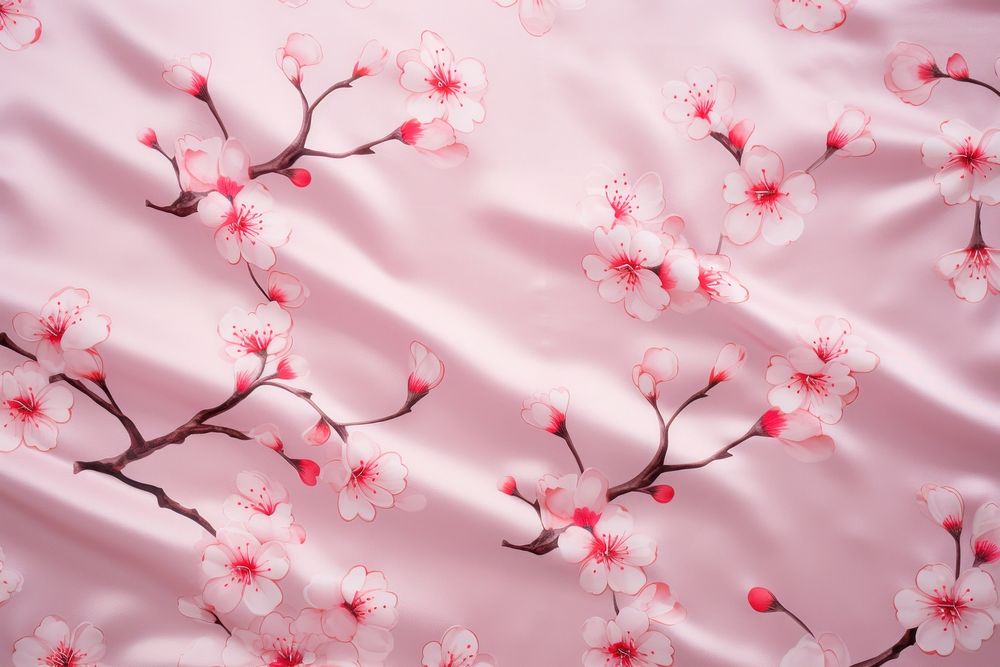 Cherry blossom pattern backgrounds flower petal. AI generated Image by rawpixel.