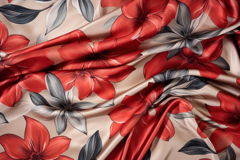 Flower pattern backgrounds satin silk. AI generated Image by rawpixel.