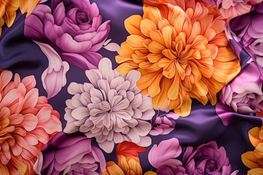 Flower pattern backgrounds purple dahlia. AI generated Image by rawpixel.