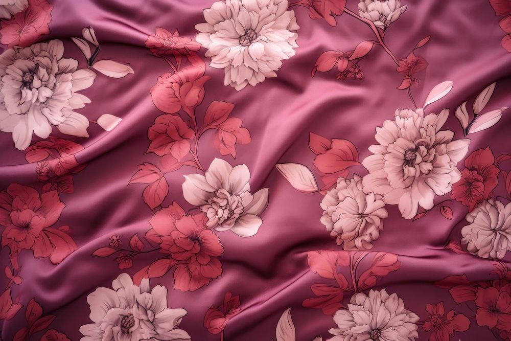 Flower pattern backgrounds satin silk. AI generated Image by rawpixel.