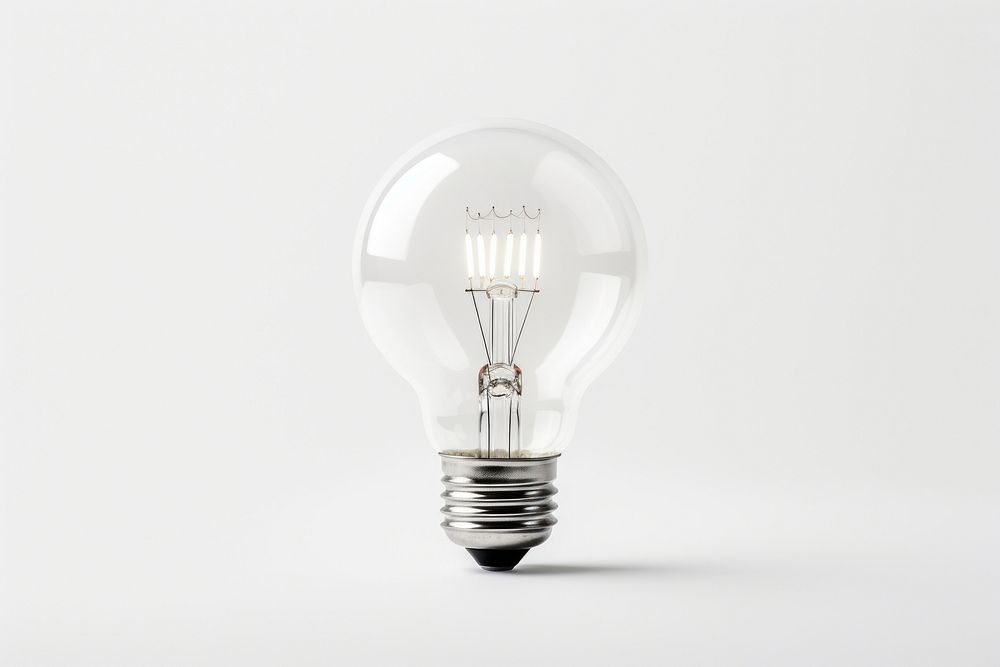 White light bulb lightbulb lamp electricity. AI generated Image by rawpixel.