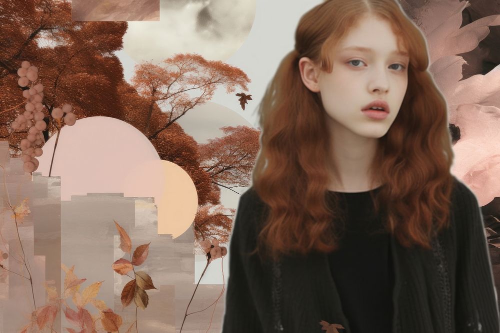 Autumn portrait fashion contemplation. AI generated Image by rawpixel.