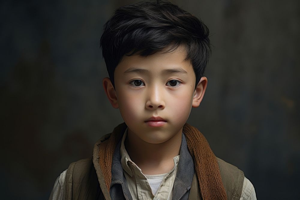 Chinese boy portrait child photo. AI generated Image by rawpixel.