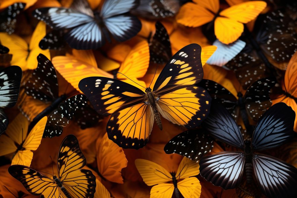 Butterlies butterfly animal insect. AI generated Image by rawpixel.